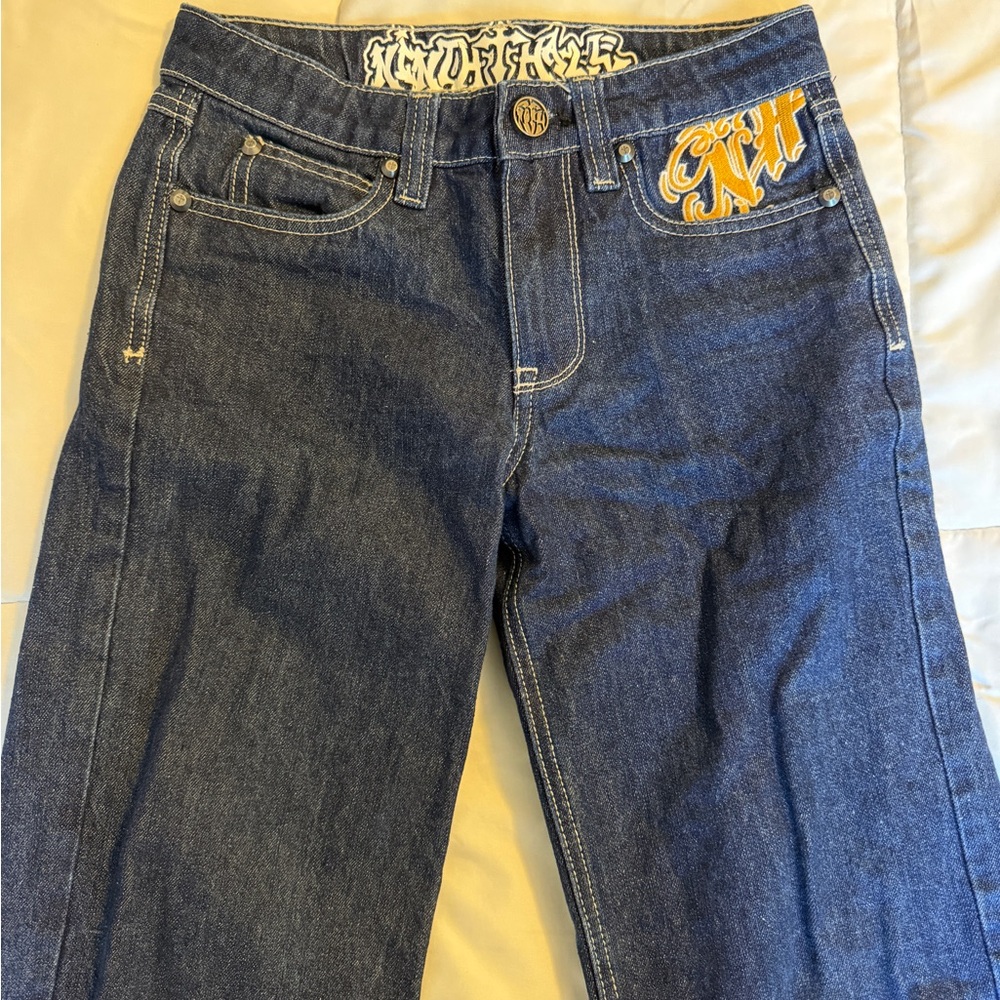 YOUTH Trendy Dark Blue Baggy Jeans
